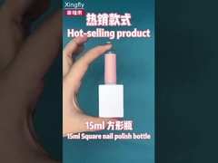 15ml Nail Polish Xingfly Botol Kaca Kosong Dengan Sikat Dan Tutup Plastik