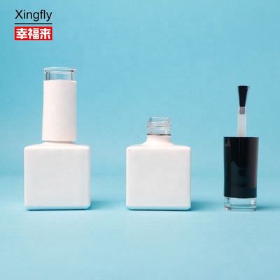 Harga yang pantas 17ml Gel Nail Polish Square Botol Spray Coating Cap Dengan Sikat on line