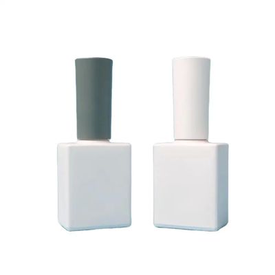 Harga yang pantas Custom 12ml Polish kuku botol Body kaca nyaman botol putih Polish kuku on line