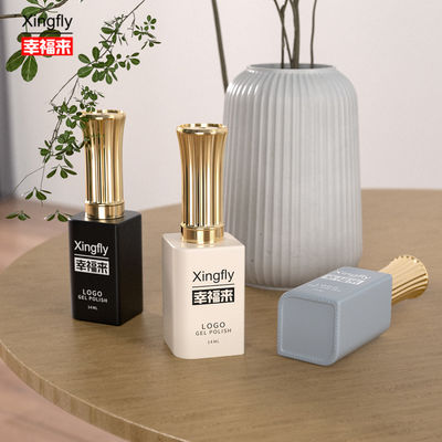 Harga yang pantas 13ml Gel Polish Square Botol kemasan kosmetik UV kuku Polish botol kaca on line