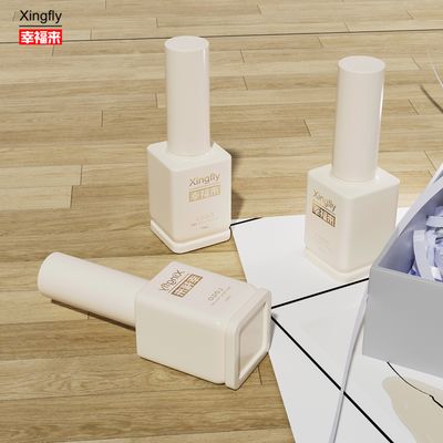 Harga yang pantas 15ml Persegi Kustom Label Pribadi Ujung Perekat Gel Cat Kuku OEM Botol Kaca Kustom on line