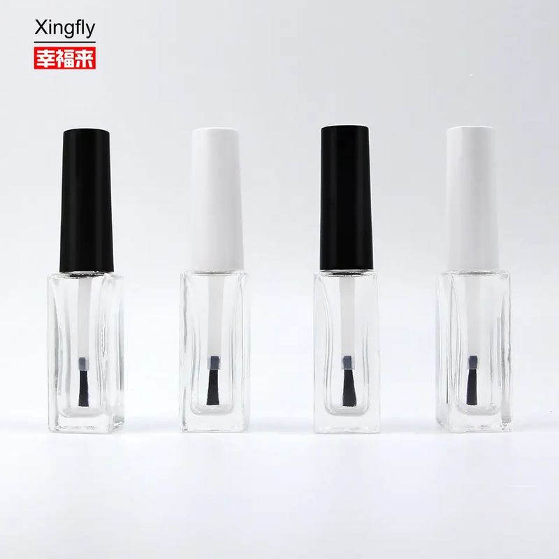 Kerah Kaca 6ml Empty Gel Polish Bottles Screw Cap Warna transparan