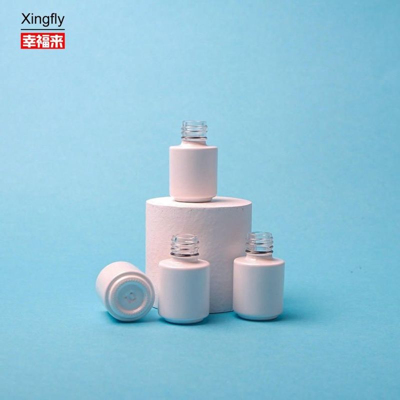 5ml Botol Polish Kuku Custom Kosong Lingkaran Kaca Gel Warna Gel Polish