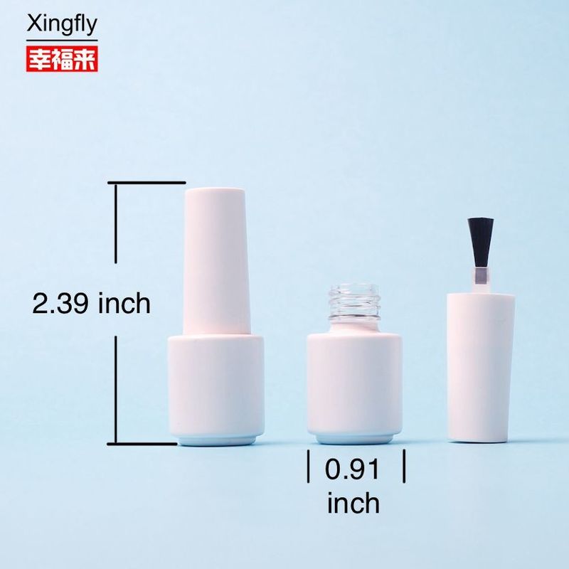 5ml Botol Polish Kuku Custom Kosong Lingkaran Kaca Gel Warna Gel Polish