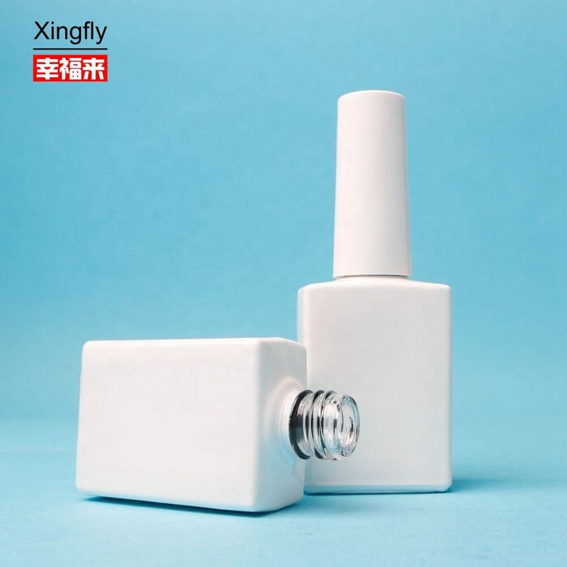 15ml Botol Polish Kuku Kosong Gel Polish Dengan Sikat Putih Botol Polish Kuku Kosong