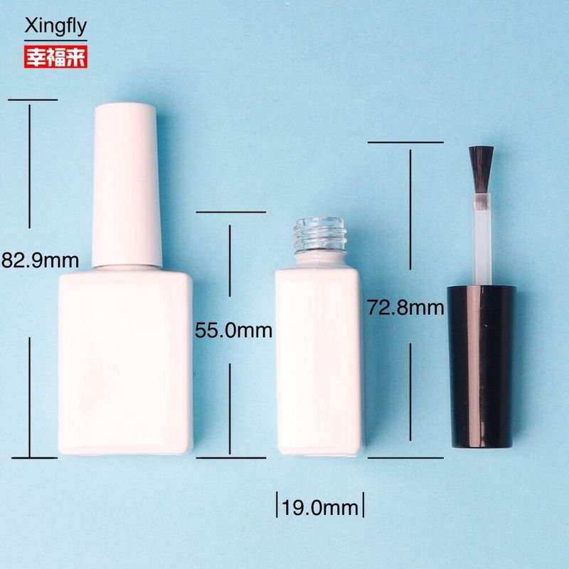 15ml Botol Polish Kuku Kosong Gel Polish Dengan Sikat Putih Botol Polish Kuku Kosong
