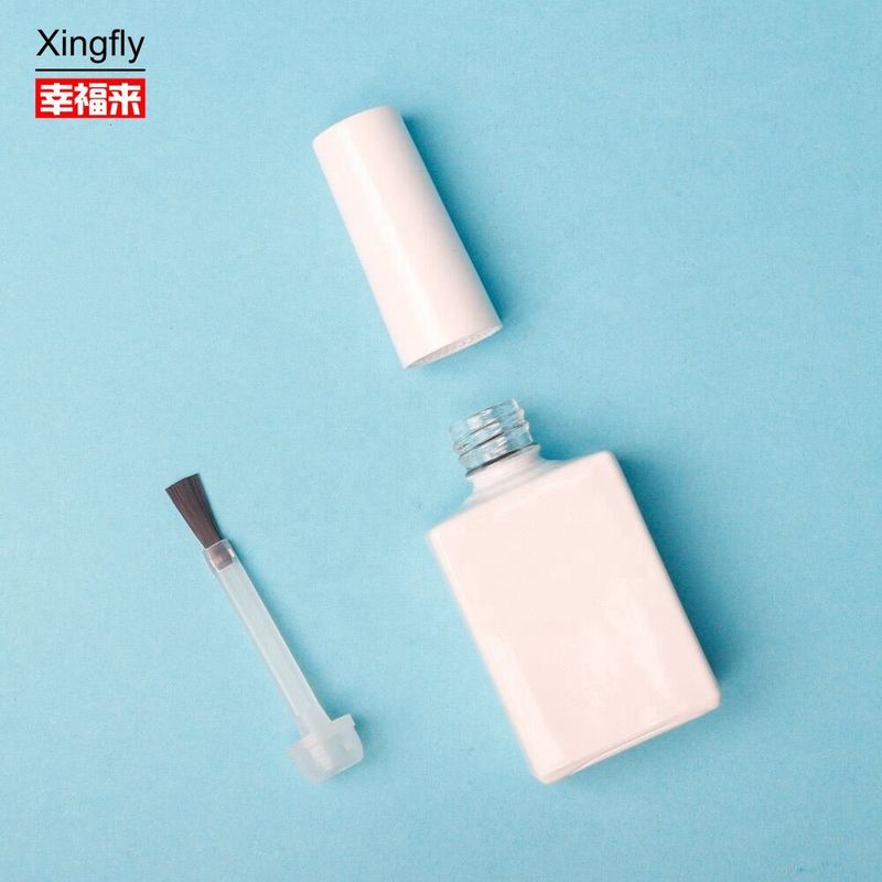 15ml Botol Polish Kuku Kosong Gel Polish Dengan Sikat Putih Botol Polish Kuku Kosong