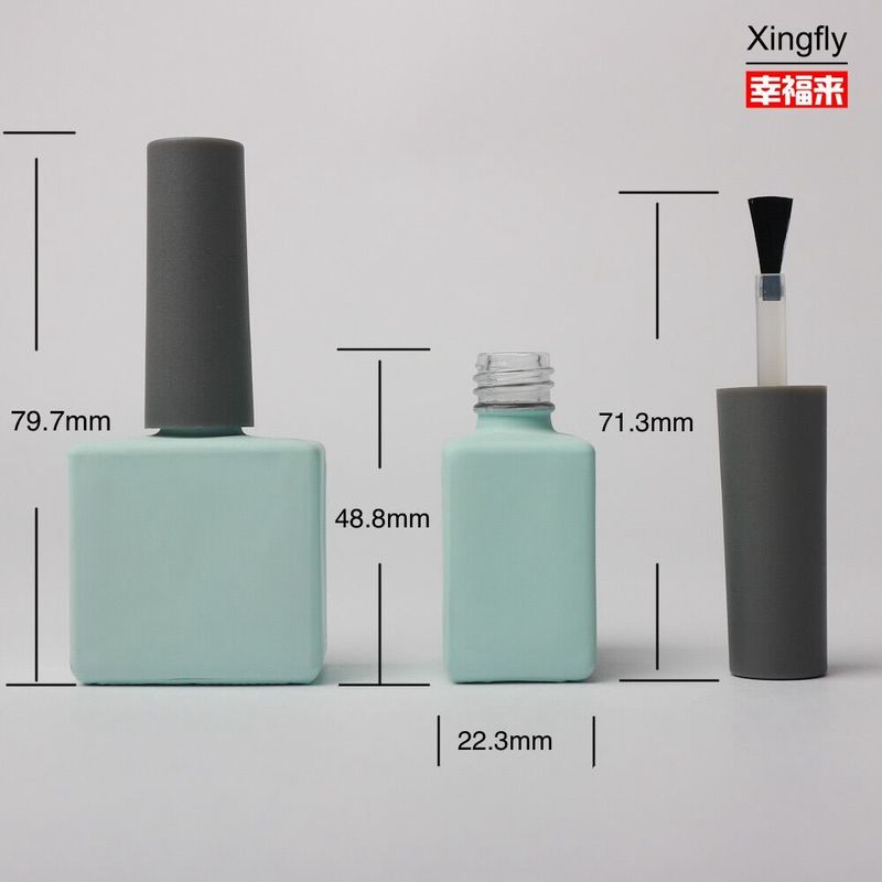 Botol Kaca Lukisan Kuku Kosong Lancar 14ml Warna Custom Label Pribadi Botol Lukisan Gel UV