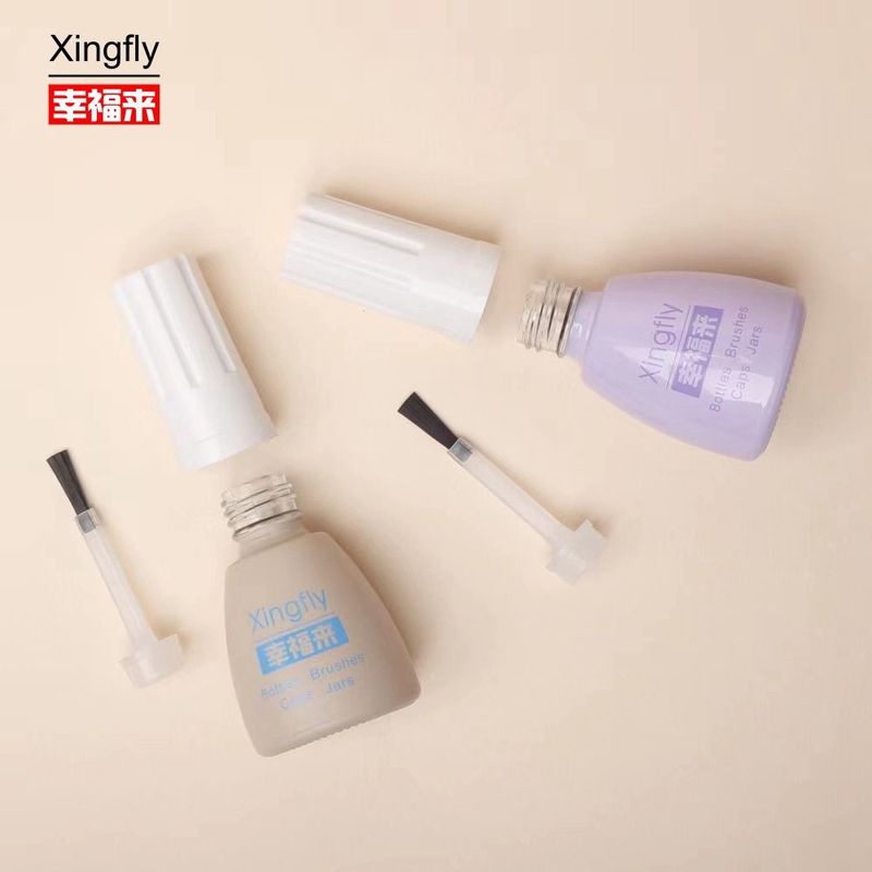 Benar 12ml Luxury Empty Gel Glass Nail Polish Botol Custom Logo Square Nail Polish Botol
