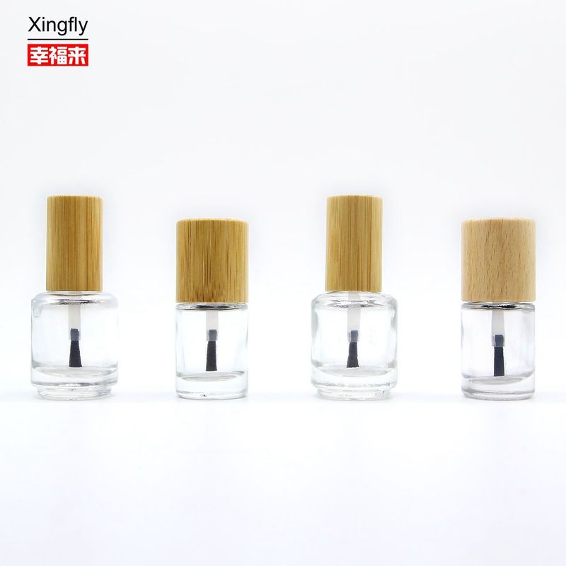 11ml Botol Lampu Kuku Bulat Dengan Tutup Kayu Gel UV Kosong Botol Lem Lampu Kuku