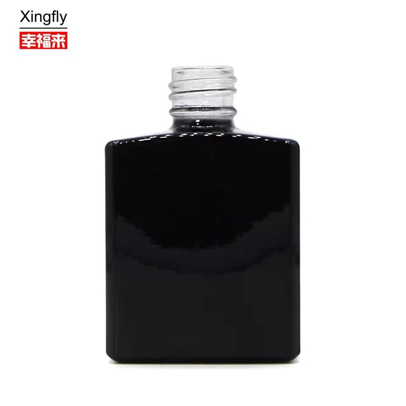 Botol cat kuku persegi Unik 13ml Botol cat kuku gel UV kosong dengan tutup dan sikat