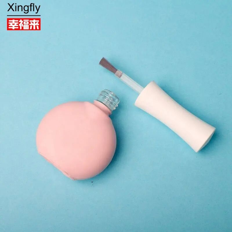 Botol Kaca Polish Gel Kuku Unik OEM Custom Botol Polish Gel Kosong Dengan Sikat Dan Tutup