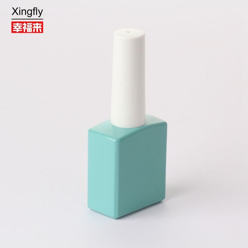 Gel Polish Square Botol Unik 13ml Kosong Botol UV Nail Polish Dengan Tutup Dan Sikat