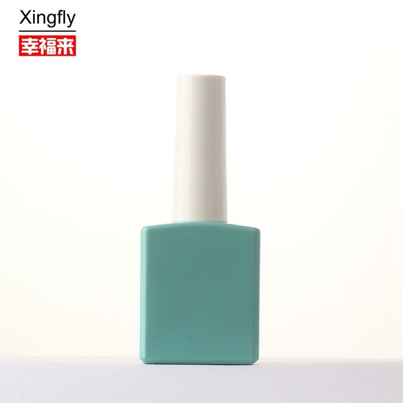 Gel Polish Square Botol Unik 13ml Kosong Botol UV Nail Polish Dengan Tutup Dan Sikat