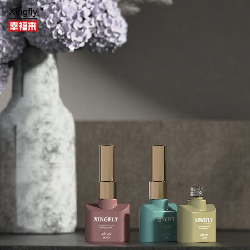 Botol 12ml Polish kuku kosong Polish kuku UV Gel Polish botol kaca dengan cap sikat