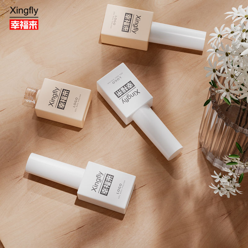 Botol Polish Kuku 8ml UV Kaca Kosong Gel Polish Kuku Botol Dengan Tutup Sikat