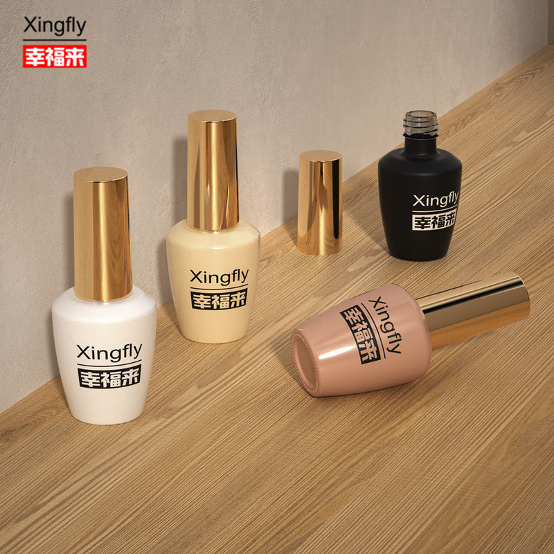 Botol Polish kuku bulat Botol polish kuku kaca 16ml dengan tutup dan sikat