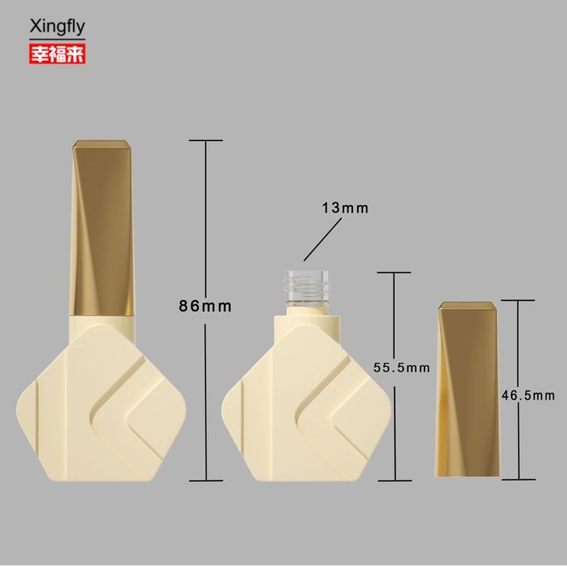 Botol Polish Kuku 12ml Desain Baru Bentuk Khusus Gel UV Botol Kaca Polish Kuku