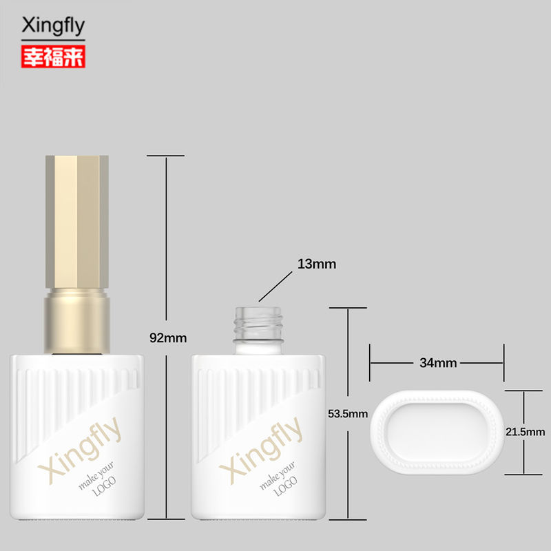 Botol Polish kuku 10ml Custom Printed UV Gel Botol Polish kuku dengan tutup sikat