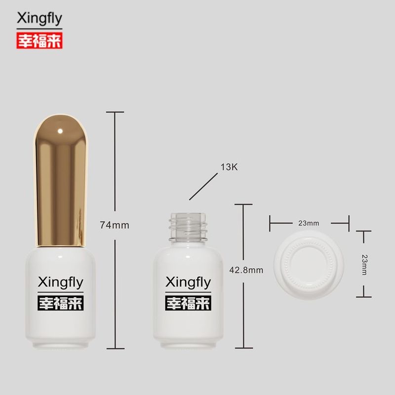 Botol Polish kuku 6ml Kemasan kosmetik UV Gel Polish Botol kaca Ukuran kompak
