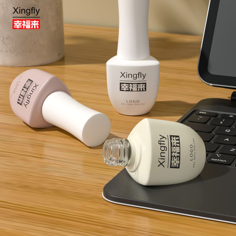 Botol Polish Kuku 8ml UV Kaca Kosong Gel Polish Kuku Botol Dengan Tutup Sikat