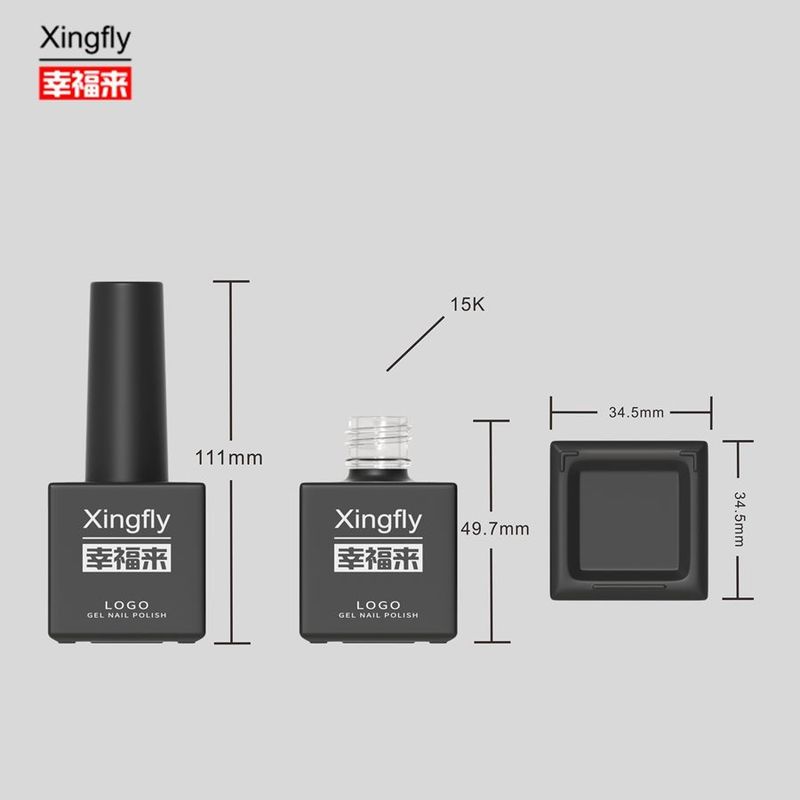 17ml Custom LOGO Warna UV Gel Kosong Gel Kuku Botol Datang Dengan Tutup Sikat