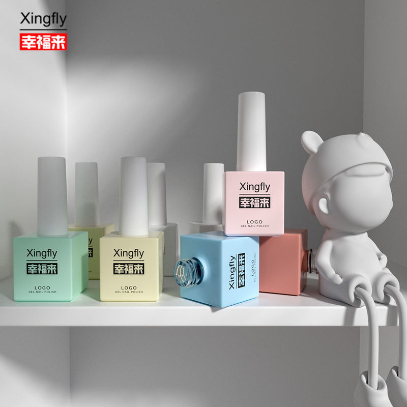 17ml Custom LOGO Warna UV Gel Kosong Gel Kuku Botol Datang Dengan Tutup Sikat