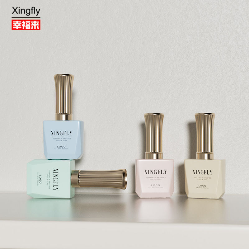 Botol Polish Gel Kuku 12ml Disesuaikan LOGO Botol polish kuku kosong dengan tutup sikat