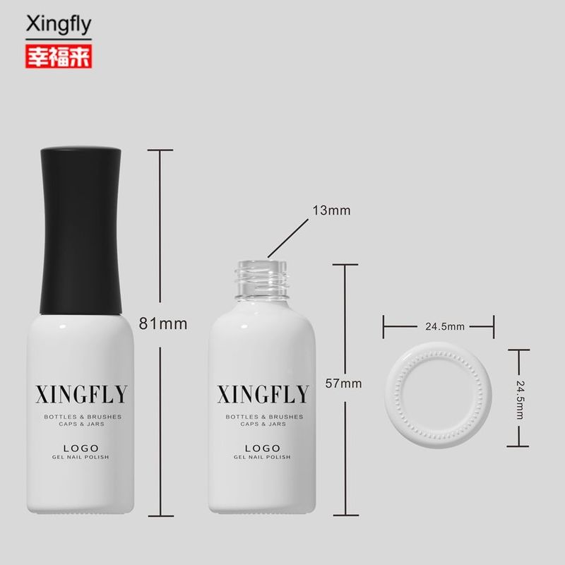 9ml Empty Nail Gel Polish Bottle Custom LOGO Nail Reinforced Gel Glass Bottle