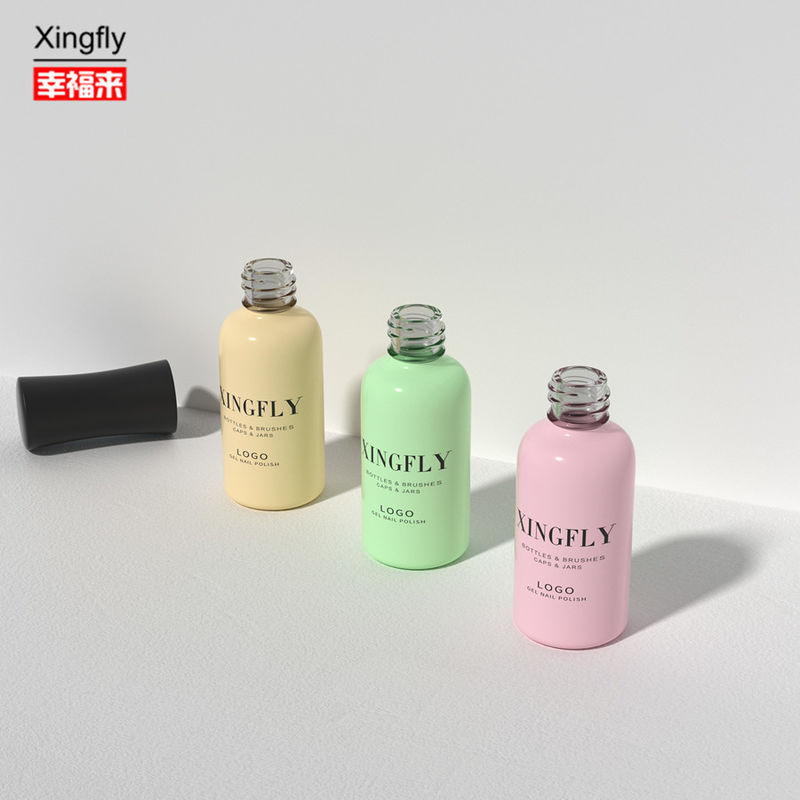 9ml Empty Nail Gel Polish Bottle Custom LOGO Nail Reinforced Gel Glass Bottle