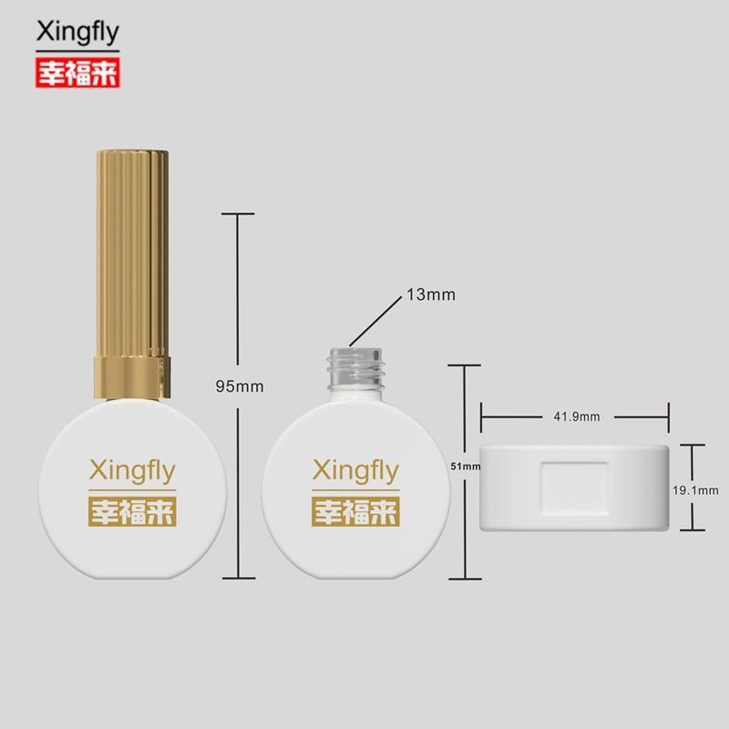 15ml Botol Polish Kuku Bulat Putih Lapisan UV Gel Polish Kuku Botol Kaca Untuk Polish Kuku