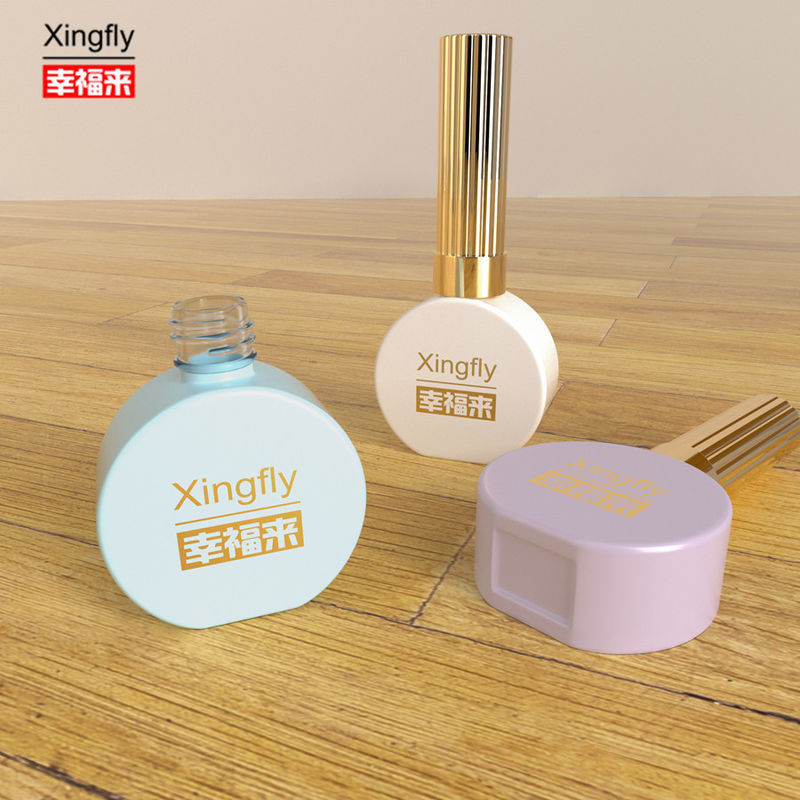 15ml Botol Polish Kuku Bulat Putih Lapisan UV Gel Polish Kuku Botol Kaca Untuk Polish Kuku