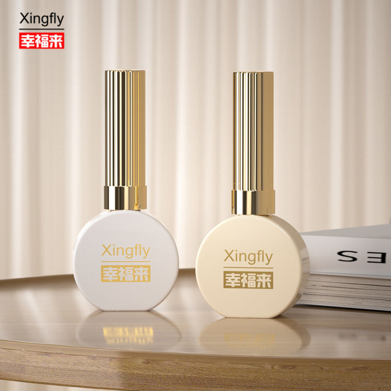 15ml Botol Polish Kuku Bulat Putih Lapisan UV Gel Polish Kuku Botol Kaca Untuk Polish Kuku
