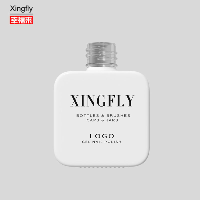 Botol 11ml Square Custom Gel Nail Polish Botol Putih Untuk Gel Polish Putih