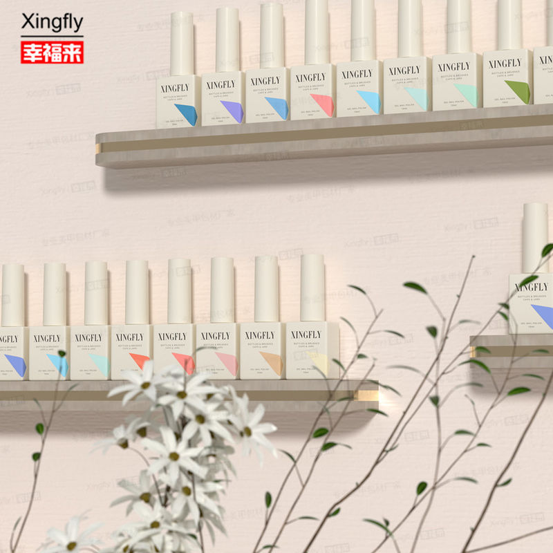 12ml Square Gel Polish Empty Nail Varnish UV Polish Botol Kaca Dengan Tutup Sikat