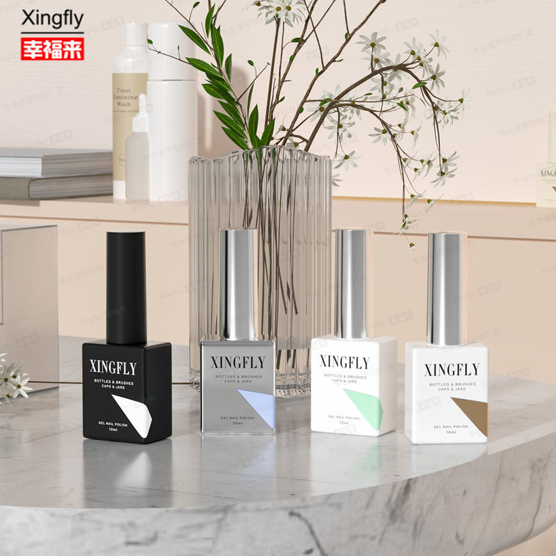 12ml Square Gel Polish Empty Nail Varnish UV Polish Botol Kaca Dengan Tutup Sikat