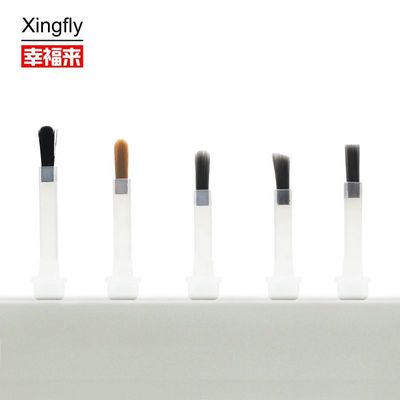Disesuaikan Fine Brush Nail Polish Dupont Fiber Nylon sisi ganda