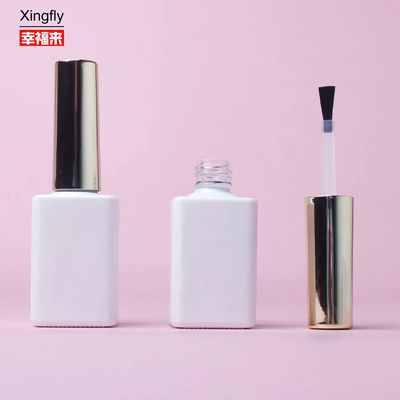 Bottles 15ml Gel Nail Polish Bulat Logo Disesuaikan Untuk Sikat Dan Cap