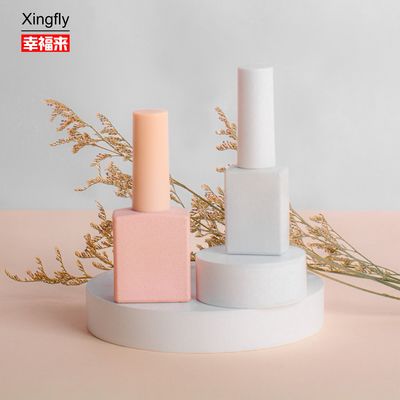 Botol Polish Gel 12ml Transparan Desain permukaan yang dapat disesuaikan dengan sikat dan tutup