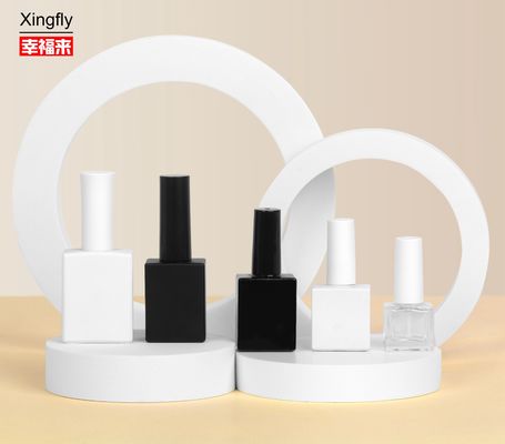 Kaca Botol 5ml Botol Polish Kuku Lapisan Gel UV Dengan Sikat Dan Tutup
