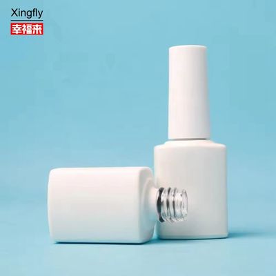 8ml Polish kuku Botol kaca persegi dengan sikat kosong Gel UV Botol Polish kuku