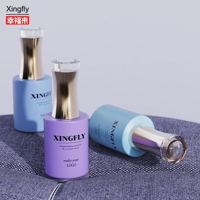 Custom Printed 15ml Unique Gel Nail Oil Polish Botol Kaca Dengan Cap Brush