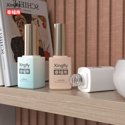 Harga yang pantas 16ml Gel Polish Square Botol Gel Nail Polish UV Botol Kaca Dengan Tutup Sikat on line