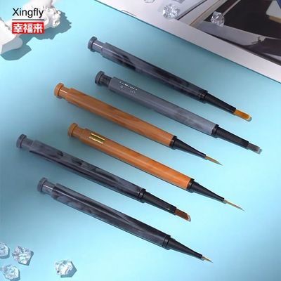 Cat kuku Sikat kepala Gel cat kuku Polish Art kuku Sikat pena dengan sikat yang bisa diganti