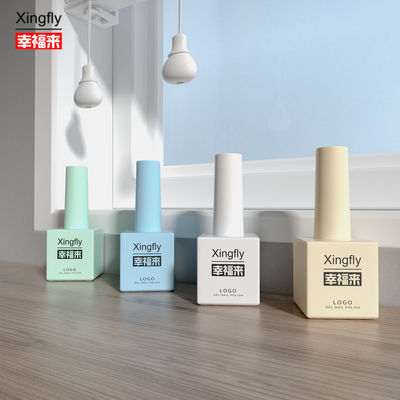 17ml Gel Polish Square Bottle Custom Spray Paint Kaca Botol Permukaan UV Nail Polish Botol