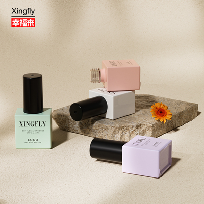 Harga yang pantas 23ml Kapasitas Besar Polish Kuku Paket Minyak Kosmetik UV Gel Polish Botol Kaca on line